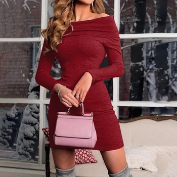 winter dress women Ladies Fashion 2019 Sexy One Shoulder Solid Color Temperament mini party dresses
winter dress women Ladies Fashion 2019 Sexy One Shoulder Solid Color Temperament mini party dresses