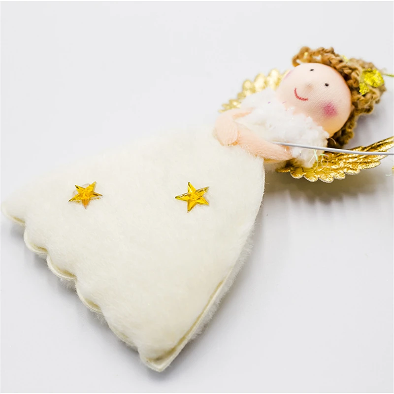 3 2020 Christmas Decoration for Home Toy Ornaments Angel Plush Doll Fairy Closet Pendants Christmas Tree Decoration 2PCS