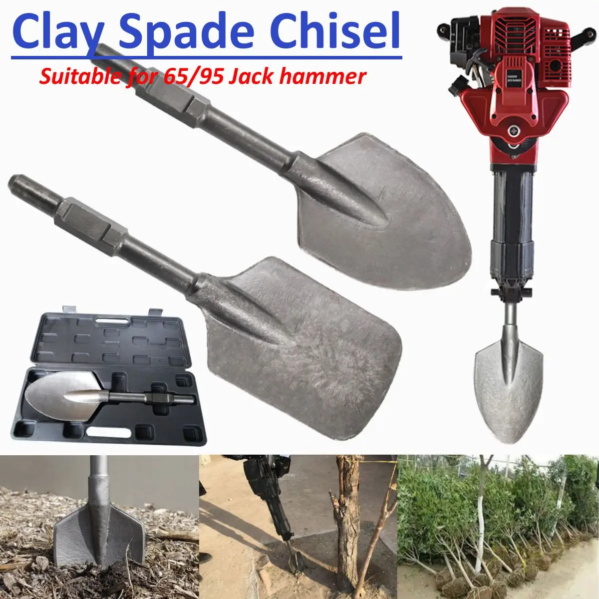 Jackhammer Breaker Clay Spade Cutter Chisel Extra Wide Square-Tipped Jack Hammer
Jackhammer Breaker Clay Spade Cutter Chisel Extra Wide Square-Tipped Jack Hammer