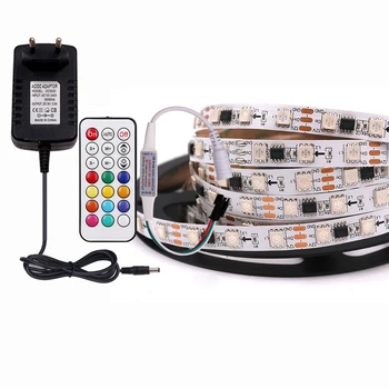 12V 5050 RGB LED Strip Light WS2811 30/60 LED Addressable Pixel Ribbon Flexible Digital Led Tape Remote Control EU Set 1m 2m 5m
12V 5050 RGB LED Strip Light WS2811 30/60 LED Addressable Pixel Ribbon Flexible Digital Led Tape Remote Control EU Set 1m 2m 5m
