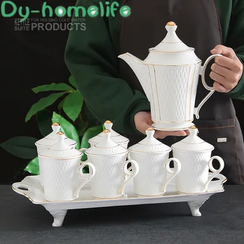 Ceramic Coffee Tea Set Nordic Phnom Penh Embossed Coffee Pot Cup Tray Set Home Afternoon Tea Set Juice Water Set Cold Kettle
Ceramic Coffee Tea Set Nordic Phnom Penh Embossed Coffee Pot Cup Tray Set Home Afternoon Tea Set Juice Water Set Cold Kettle