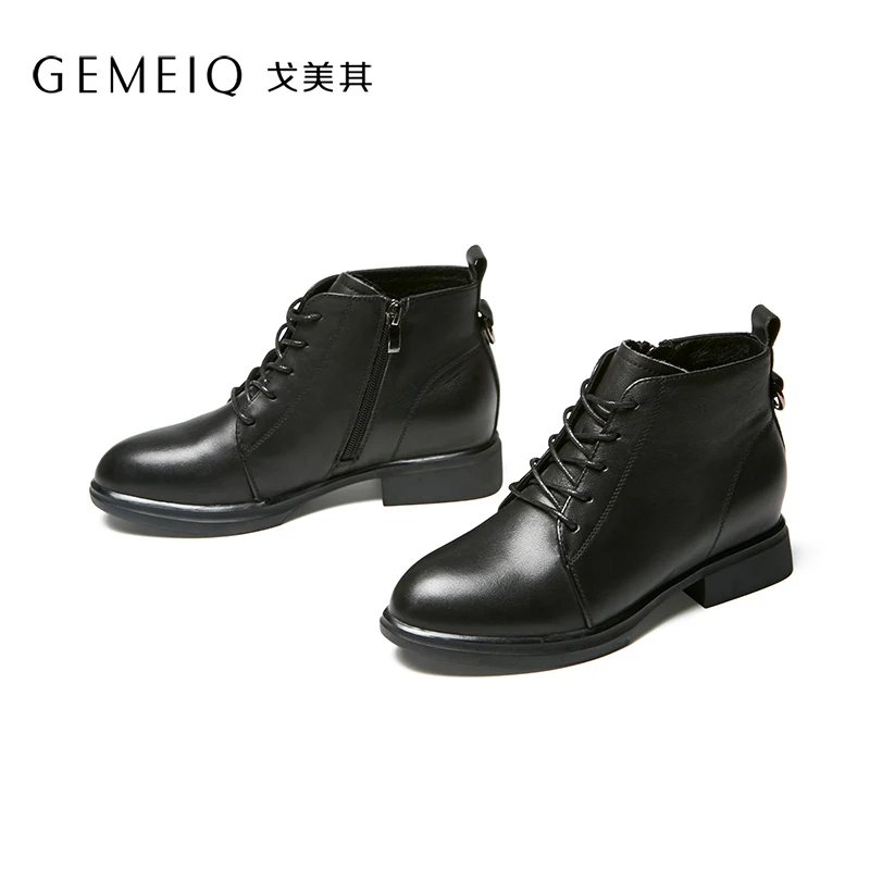 GEMEIQ Full Grain Leather Warm Short Boot Women Winter Warm Line Women's Cozy Women's Shoes in Round Women's Boots
GEMEIQ Full Grain Leather Warm Short Boot Women Winter Warm Line Women's Cozy Women's Shoes in Round Women's Boots