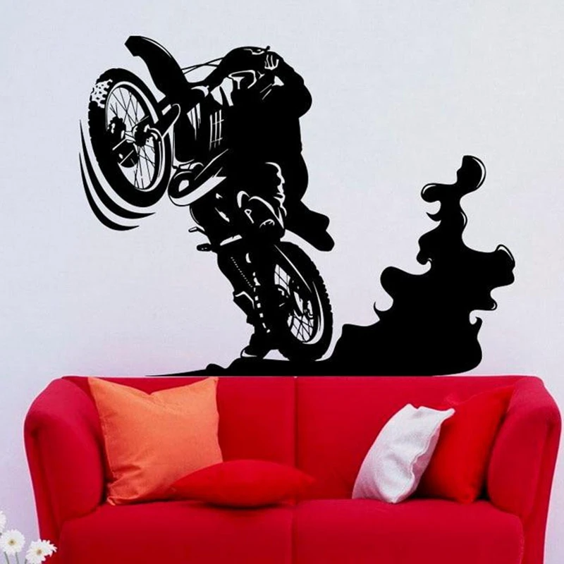 Dctal Off-road Motorcycle Sticker Vehicle Motocross Decal Posters Vinyl Wall Decals Autobike Pegatina Decor Mural Autocycle