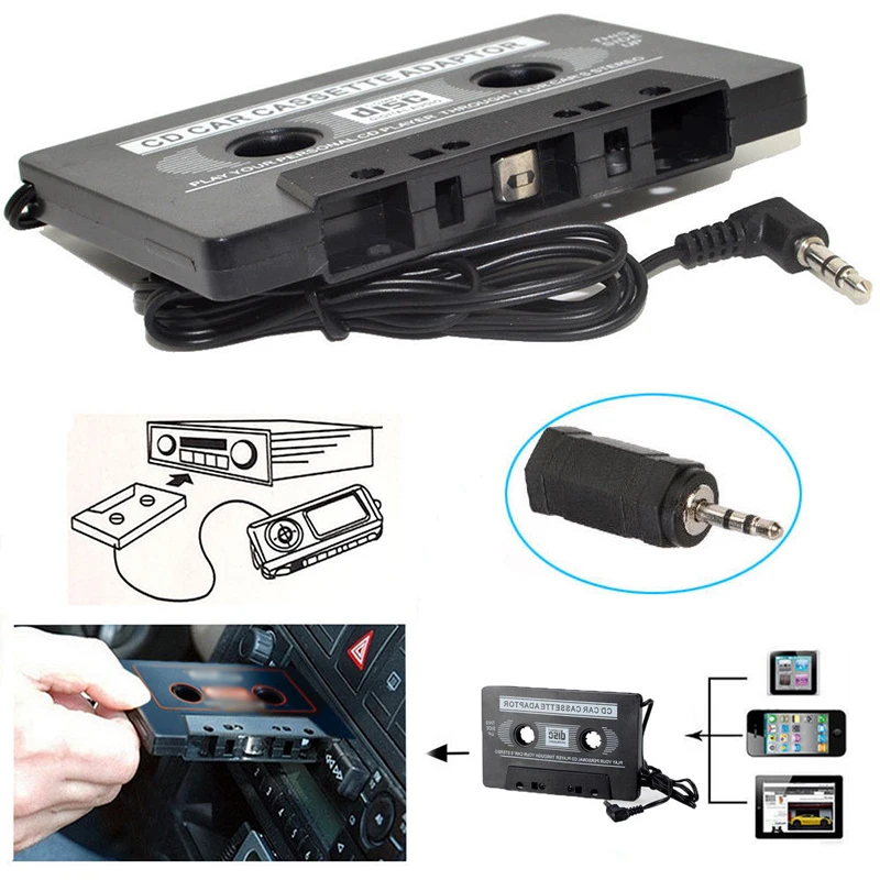 AUX 3.5MM Universal Classic Car Audio Tape Cassette Adapter For iPod Cell Phone MP3 CD MD DVD Player Car Audio
AUX 3.5MM Universal Classic Car Audio Tape Cassette Adapter For iPod Cell Phone MP3 CD MD DVD Player Car Audio