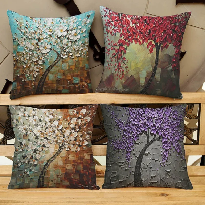 Modern minimalist oil painting tree linen pillowcase home office sofa cushion decorative linen pillowcase cushion cover
Modern minimalist oil painting tree linen pillowcase home office sofa cushion decorative linen pillowcase cushion cover