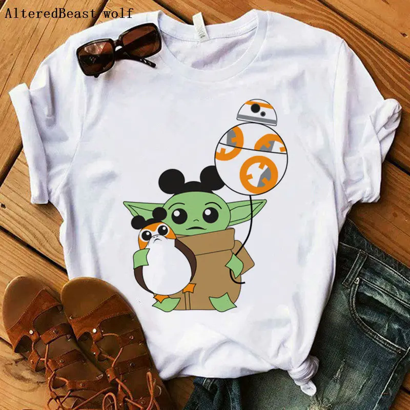 

Baby Yoda Mandalorian T Shirt Men/women Harajuku Star Wars T-shirt Satanist moive graphic tees men Tshirt Male 80s Top