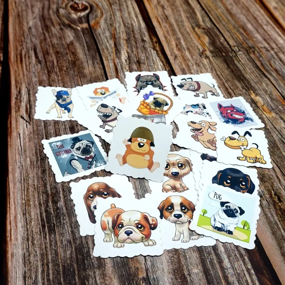 

22PCS Mixed Funny Dogs Wateproof Stickers DIY Decorative Stickers For Luggage Skateboard Phone Laptop Bicycle Guitar Diary Book