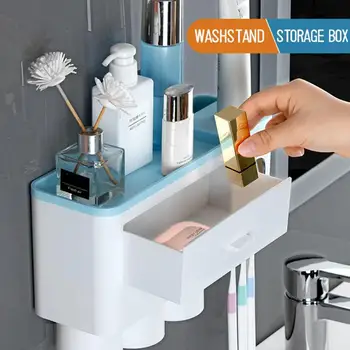 Adsorption Toothbrush Holder Automatic Toothpaste Squeezer Dispenser With Cup Wall Mount Storage Rack Bathroom Accessories
Adsorption Toothbrush Holder Automatic Toothpaste Squeezer Dispenser With Cup Wall Mount Storage Rack Bathroom Accessories