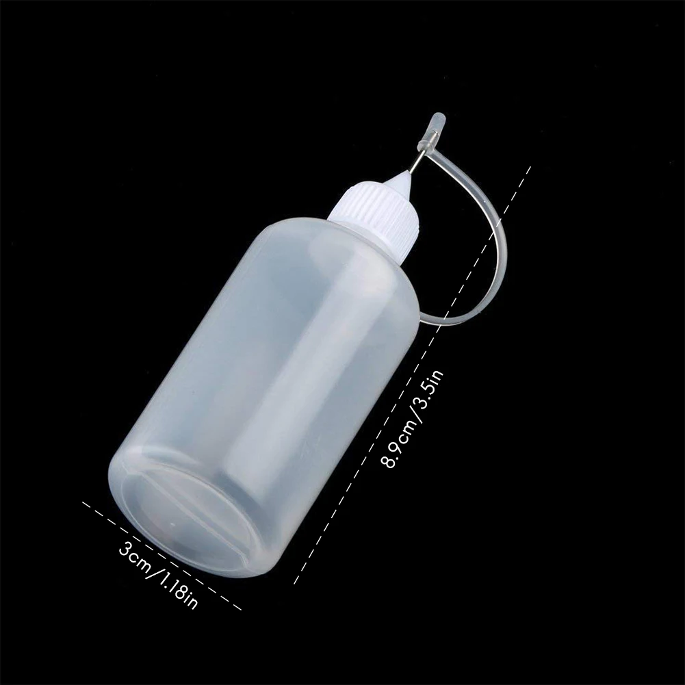 Fornateu 30ml Empty Glue Bottle with Needle Precision Tip Applicator Bottle for Paper Quilling DIY Craft