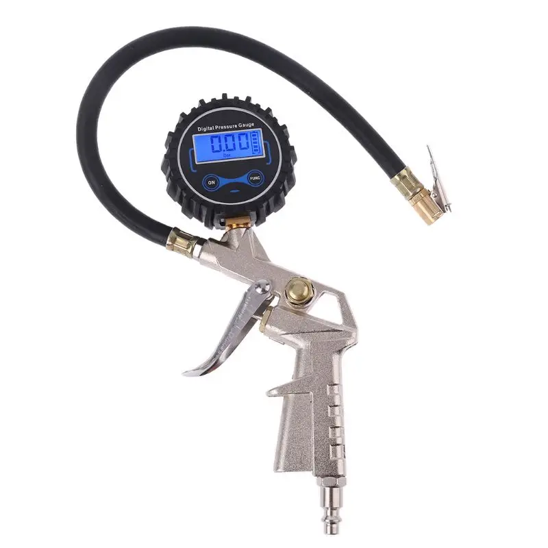 LCD Digital Tire Inflator Pressure Gauge with Hose Chuck Clip for Car Truck Motorcycle Bike
LCD Digital Tire Inflator Pressure Gauge with Hose Chuck Clip for Car Truck Motorcycle Bike