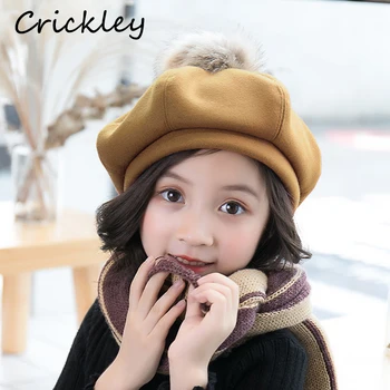 Winter Girls Woolen Solid Hexagonal Beret for 1-3 Years Baby Girls Cotton Fashion Cute Big Fur Ball Caps Toddler Keep Warm Hats
Winter Girls Woolen Solid Hexagonal Beret for 1-3 Years Baby Girls Cotton Fashion Cute Big Fur Ball Caps Toddler Keep Warm Hats