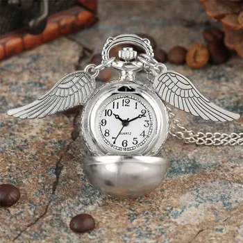 Quidditch Golden Snitch Pocket Watch for Boys Girls Silver Pendant Necklace Watches Gift for Boyfriend Girlfriend Drop Shipping 
Quidditch Golden Snitch Pocket Watch for Boys Girls Silver Pendant Necklace Watches Gift for Boyfriend Girlfriend Drop Shipping