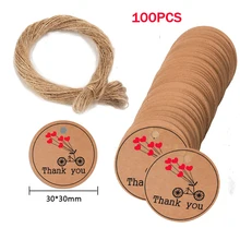 100pcs 3cm Round Paper Tags Thank You Cards for Business Hang Tag Bags Garment Shoes Accessories Bread Cookie Package Supplies
100pcs 3cm Round Paper Tags Thank You Cards for Business Hang Tag Bags Garment Shoes Accessories Bread Cookie Package Supplies