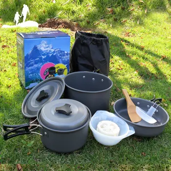 2020 New Outdoor Cooking Picnic Tableware Pot Frying Pan Forks Spoon Set Camping Cookware Utensils High Quality And Durable
2020 New Outdoor Cooking Picnic Tableware Pot Frying Pan Forks Spoon Set Camping Cookware Utensils High Quality And Durable