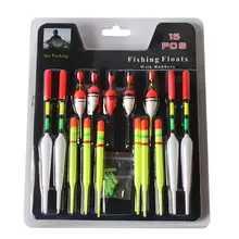 15Pcs/set Vertical Buoy Sea Fishing Floats Assorted Size for Ocean Sea Boat Fishing Bobber with Attachment Rubbers Fish Lures 
15Pcs/set Vertical Buoy Sea Fishing Floats Assorted Size for Ocean Sea Boat Fishing Bobber with Attachment Rubbers Fish Lures