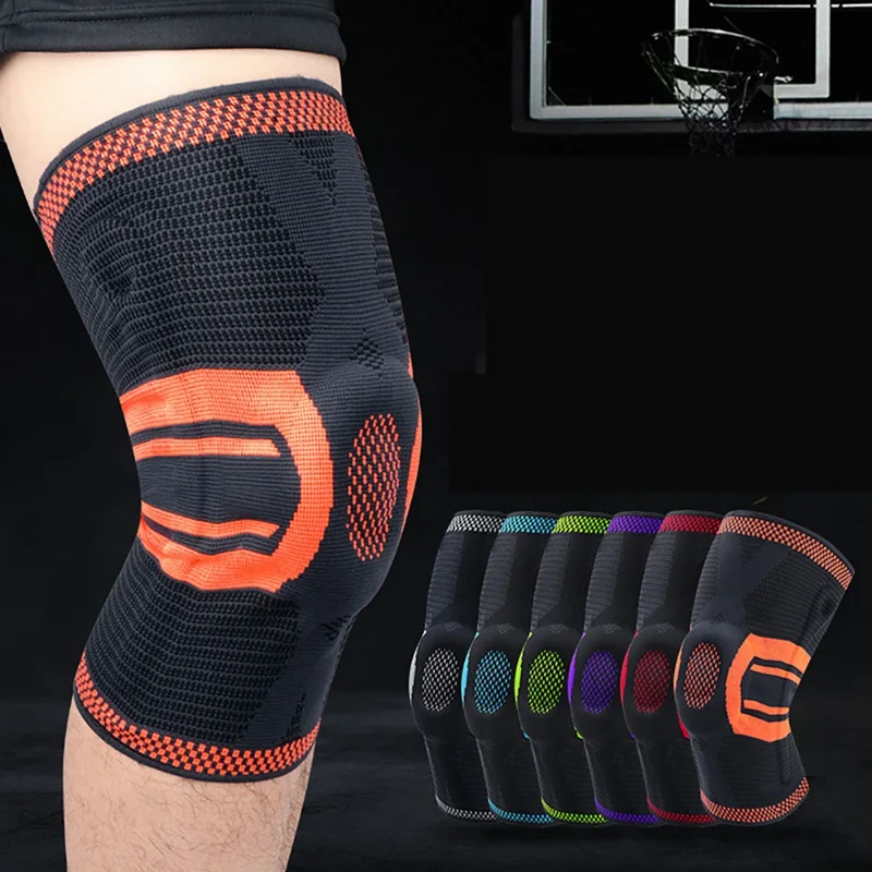 Generic 1 Piece Patella Knee Protector Brace Silicone Spring Knee