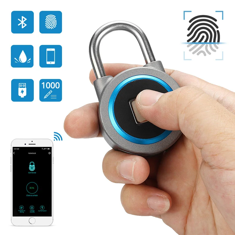 Smart Keyless Fingerprint Lock IP65 Waterproof Anti-Theft Security Padlock Electronic APP Unlock safe door locks fingerprin
Smart Keyless Fingerprint Lock IP65 Waterproof Anti-Theft Security Padlock Electronic APP Unlock safe door locks fingerprin