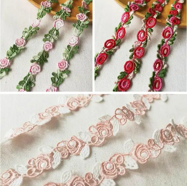 3 Meters Pink Red Green Polyester Leaves Embroidered Lace Trim Ribbon Handmade DIY Sewing Craft For Costume Hat Decoration
3 Meters Pink Red Green Polyester Leaves Embroidered Lace Trim Ribbon Handmade DIY Sewing Craft For Costume Hat Decoration