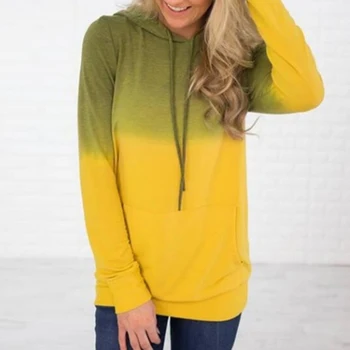 Spring Autumn Casual Hoodies Gradient Hooded Sweatshirt Women Loose Drawstring Hoodies
Spring Autumn Casual Hoodies Gradient Hooded Sweatshirt Women Loose Drawstring Hoodies
