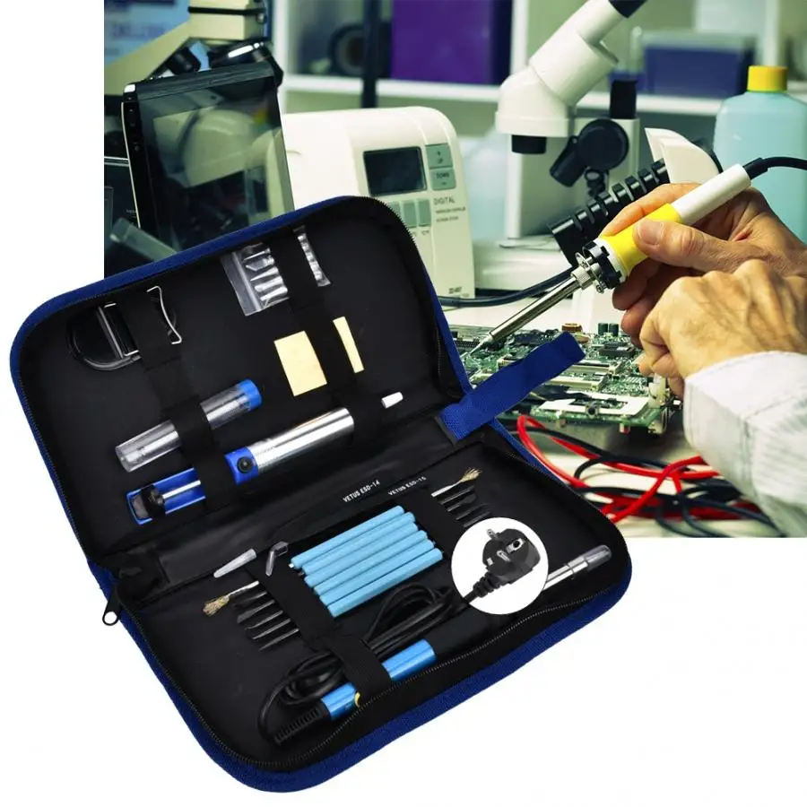 TS100 Soldering Iron 19 Pcs Soldering Iron with Adjustable Temperature Iron and Tip with Soldering Accessory Kit Soldering
TS100 Soldering Iron 19 Pcs Soldering Iron with Adjustable Temperature Iron and Tip with Soldering Accessory Kit Soldering