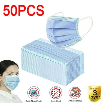 Wholesale 3-Layers Mask 50 pcs Anti Disposable Ear-loop Face Mouth Masks Dust-Proof Personal Protective Mask
Wholesale 3-Layers Mask 50 pcs Anti Disposable Ear-loop Face Mouth Masks Dust-Proof Personal Protective Mask