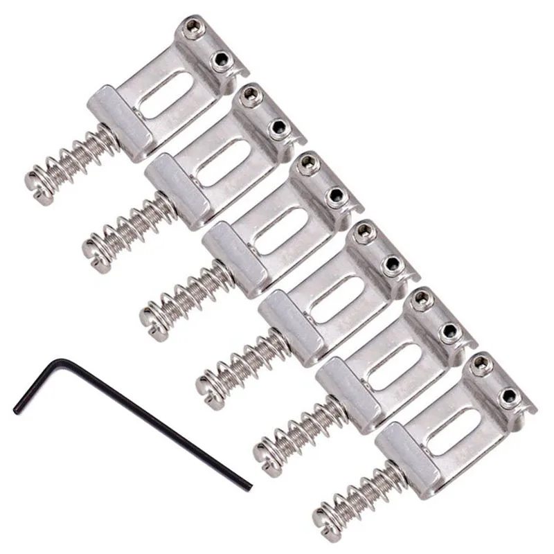 6pcs Chrome Flat Saddles for Fende r Strat Electric Guitar Tremolo Bridge Hex key Classic Player Stratocaster Bridge Saddles
6pcs Chrome Flat Saddles for Fende r Strat Electric Guitar Tremolo Bridge Hex key Classic Player Stratocaster Bridge Saddles