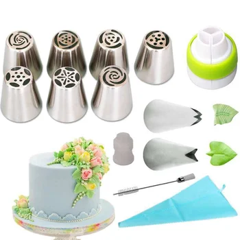 DIY Rose Shape Wedding Cake Decorating Icing Stainless Steel Russian Nozzles Skirt Cake Nozzles Piping Tips Pastry Tool Set
DIY Rose Shape Wedding Cake Decorating Icing Stainless Steel Russian Nozzles Skirt Cake Nozzles Piping Tips Pastry Tool Set