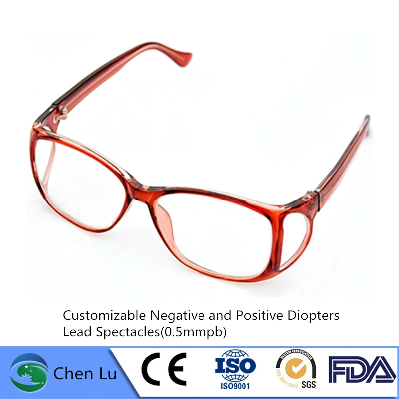 Customizable Negative and Positive Diopters 0.5mmpb lead spectacles(with side defense) nuclear radiation protective lead glasses
Customizable Negative and Positive Diopters 0.5mmpb lead spectacles(with side defense) nuclear radiation protective lead glasses