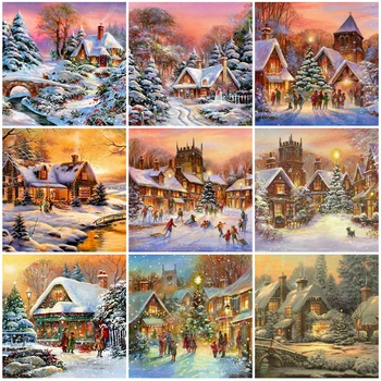 Evershine Diamond Embroidery House 5D DIY Diamond Painting Full Square Winter Rhinestones Art Landscape Cross Stitch Home Decor
Evershine Diamond Embroidery House 5D DIY Diamond Painting Full Square Winter Rhinestones Art Landscape Cross Stitch Home Decor