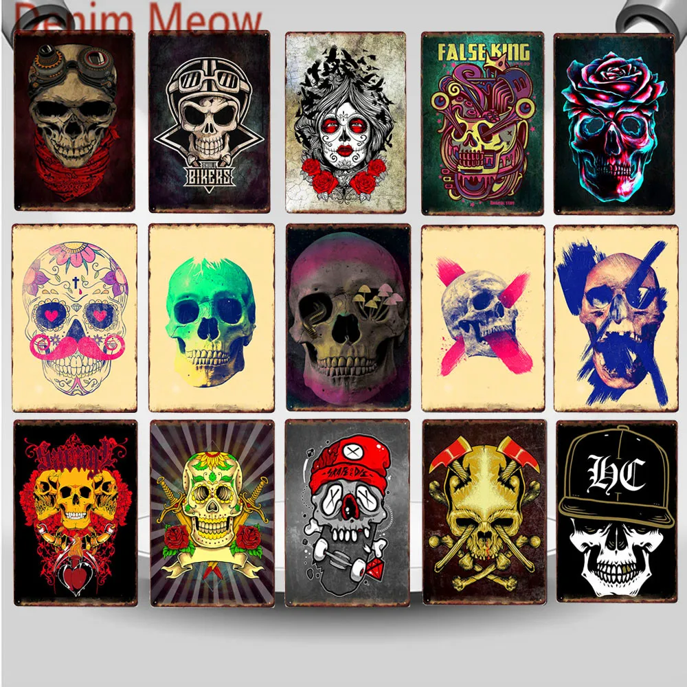 Sugar Skull Metal Tin Sign Mexican Style Vintage Tattoo Parlors Shop Iron Painting Decor Party Home Bar Wall Art Posters WY74
Sugar Skull Metal Tin Sign Mexican Style Vintage Tattoo Parlors Shop Iron Painting Decor Party Home Bar Wall Art Posters WY74
