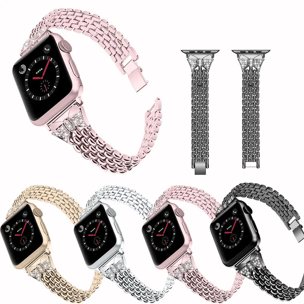 For apple Watch strap stainless steel strap 38mm 42mm metal butterfly diamond wristband iWatch series 5 4 3 2 1 strap
For apple Watch strap stainless steel strap 38mm 42mm metal butterfly diamond wristband iWatch series 5 4 3 2 1 strap