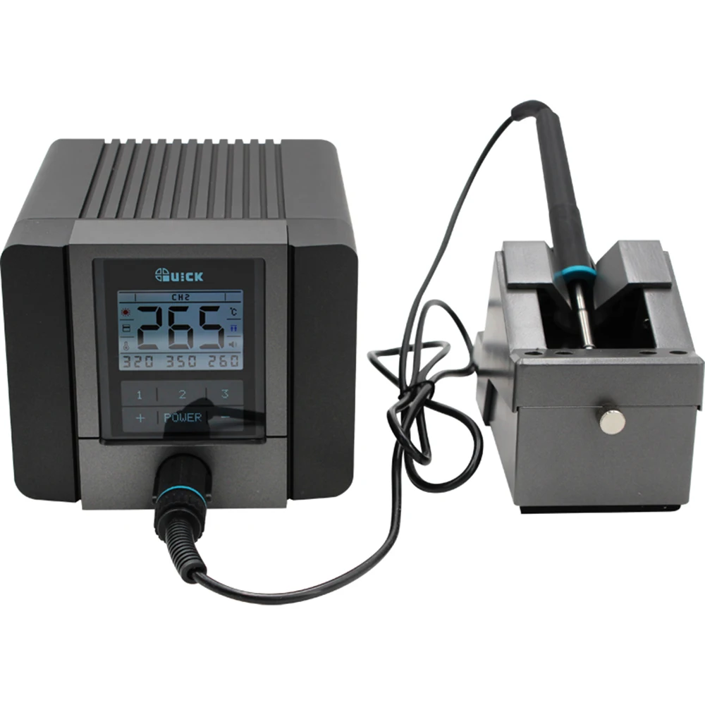 Lead Free Quick Soldering Iron Station LED Display with One Soldering Tip for Phone Motherboard Repair QUICK TS1200
Lead Free Quick Soldering Iron Station LED Display with One Soldering Tip for Phone Motherboard Repair QUICK TS1200