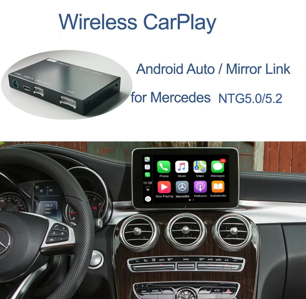 Wireless CarPlay for Mercedes Benz C-Class W205 & GLC class 2015-2018, with Android Auto Mirror Link AirPlay Car Play Functions
Wireless CarPlay for Mercedes Benz C-Class W205 & GLC class 2015-2018, with Android Auto Mirror Link AirPlay Car Play Functions