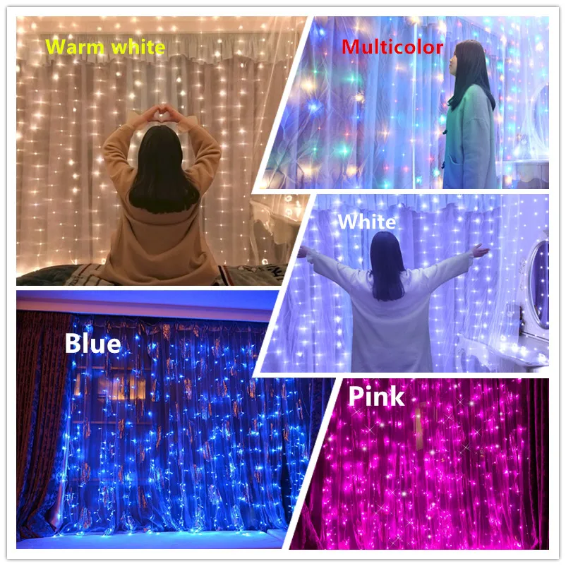 3x3m 300Leds Remote Led Curtain String Lights USB Battery Fairy Lights Garland Christmas for Window Home Outdoor Decor Holiday
3x3m 300Leds Remote Led Curtain String Lights USB Battery Fairy Lights Garland Christmas for Window Home Outdoor Decor Holiday