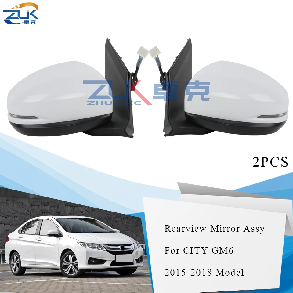 ZUK Pair Outer Rearview Side Mirror Assy For HONDA CITY GM6 2015 2016 2017 2018 3-PINS Without LED / 5-PINS With LED Light
ZUK Pair Outer Rearview Side Mirror Assy For HONDA CITY GM6 2015 2016 2017 2018 3-PINS Without LED / 5-PINS With LED Light