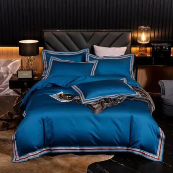 Egyptian cotton bedding set 1000TC high-end pure color delicate lace bedding set
Egyptian cotton bedding set 1000TC high-end pure color delicate lace bedding set