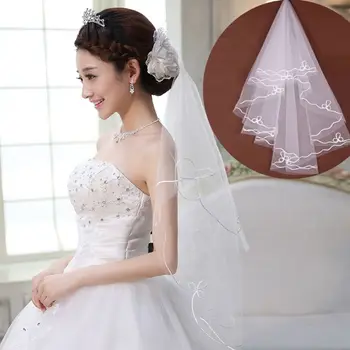 1.5M One-Layer Women Short Fingertip Length Tulle Wedding Veil Spiral Wavy Satin Ribbon Trim Solid Color Sheer Thin Bridal Veil
1.5M One-Layer Women Short Fingertip Length Tulle Wedding Veil Spiral Wavy Satin Ribbon Trim Solid Color Sheer Thin Bridal Veil