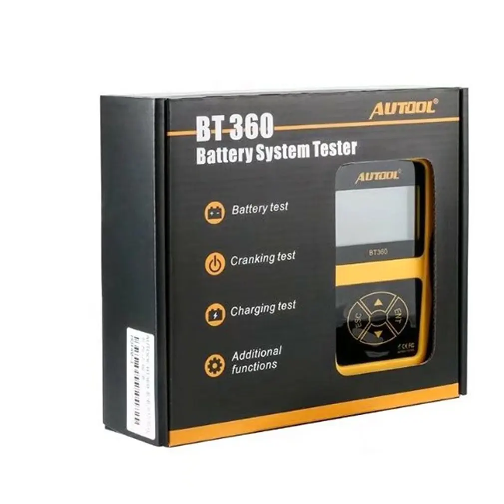BT360 Battery Detector Automotive Cranking Lead Acid Battery Detector Portable Testing Device For Batteries
BT360 Battery Detector Automotive Cranking Lead Acid Battery Detector Portable Testing Device For Batteries