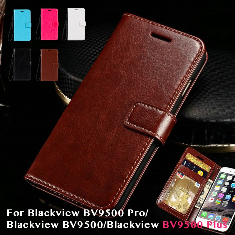 Leather Flip Case For Blackview BV9500 Pro Silicone Wallet Cover BV9500/Blackview Plus Business | Мобильные телефоны и