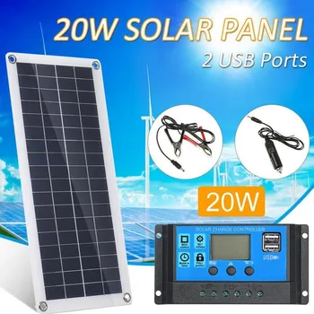 20W Solar Panel Dual Output USB Solar Charging 10A/20A/30A/40A/50A/60A Controller Panel Outdoor Camping Car Boat 20V Solar Panel
20W Solar Panel Dual Output USB Solar Charging 10A/20A/30A/40A/50A/60A Controller Panel Outdoor Camping Car Boat 20V Solar Panel