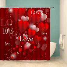 Happy Valentine's Day Shower Curtain Love Red Heart Silhouette Abstract Romantic Background Fabric Bath Curtains with Hooks
Happy Valentine's Day Shower Curtain Love Red Heart Silhouette Abstract Romantic Background Fabric Bath Curtains with Hooks