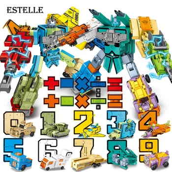5/10Pcs Transformation Action Figure Number Robot Toy Deform Plane Car 5IN1 Model Building Blocks Educational Toys Children Gift
5/10Pcs Transformation Action Figure Number Robot Toy Deform Plane Car 5IN1 Model Building Blocks Educational Toys Children Gift