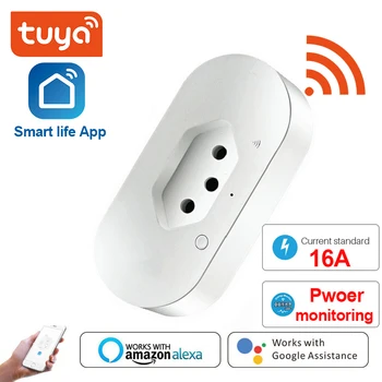 Tuya Brazil WiFi Smart Plug 16A Wireless WIFI Remote Control Socket Voice Control Smart Power Socket Support Alexa Google Home 
Tuya Brazil WiFi Smart Plug 16A Wireless WIFI Remote Control Socket Voice Control Smart Power Socket Support Alexa Google Home