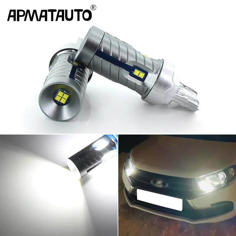 Светодиодные лампы canbus белые светодиодные 6000k для LADA Kalina Granta Vesta DRL SRCK 7443 7444 T20 W21/5W 2