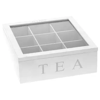 Wood Tea Box Storage Container with Lid 9-Compartment Kitchen Organiser Coffee Tea Bag Storage Holder Organizer 
Wood Tea Box Storage Container with Lid 9-Compartment Kitchen Organiser Coffee Tea Bag Storage Holder Organizer