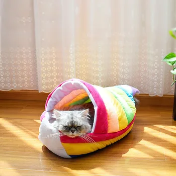 Puppy Pet Cat Soft Warm Nest Rainbows Bed Cave House Sleeping Bag Mat Pad Tent Pets Winter Cat House Warm Cozy Beds hot 
Puppy Pet Cat Soft Warm Nest Rainbows Bed Cave House Sleeping Bag Mat Pad Tent Pets Winter Cat House Warm Cozy Beds hot