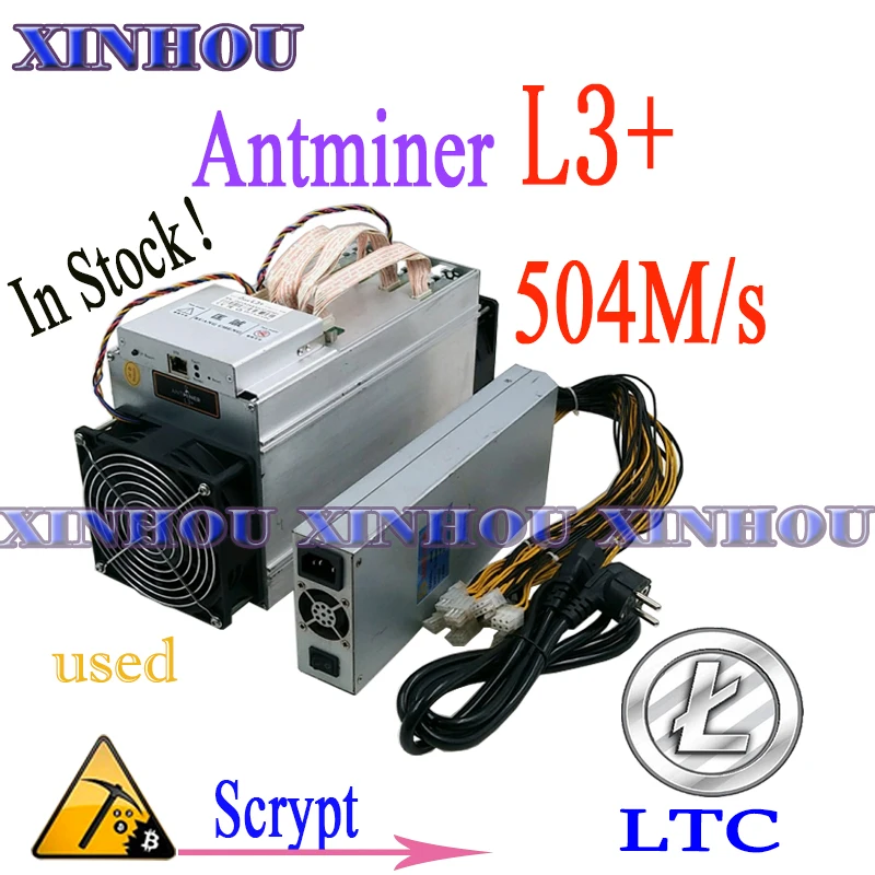 

Used Asic miner ANTMINER L3+ LTC 504M 800W scrypt Mining LTC Wall power consumption Better Than antminer s9 T9 DR3 whatsminer m3