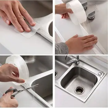 Waterproof And Mildewproof Tape, Clear Adhesive Tape Roll Caulk Tap Sealing Tape For Bathroom Toilet Kitchen
Waterproof And Mildewproof Tape, Clear Adhesive Tape Roll Caulk Tap Sealing Tape For Bathroom Toilet Kitchen