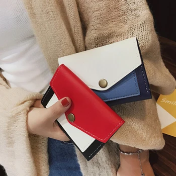 2018 New Women's Wallet Women Short Japan And South Korea Contrast Color Simple Envelope Student Wallet Card Bag Purse 
2018 New Women's Wallet Women Short Japan And South Korea Contrast Color Simple Envelope Student Wallet Card Bag Purse