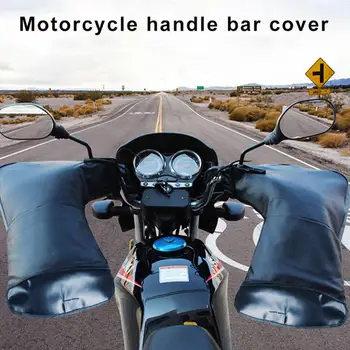 PU Leather Handlebar Cover Muffs Thickened Motorcycle Gloves With Reflective Strip Waterproof Scooter Handlebar Gant Moto Homme
PU Leather Handlebar Cover Muffs Thickened Motorcycle Gloves With Reflective Strip Waterproof Scooter Handlebar Gant Moto Homme